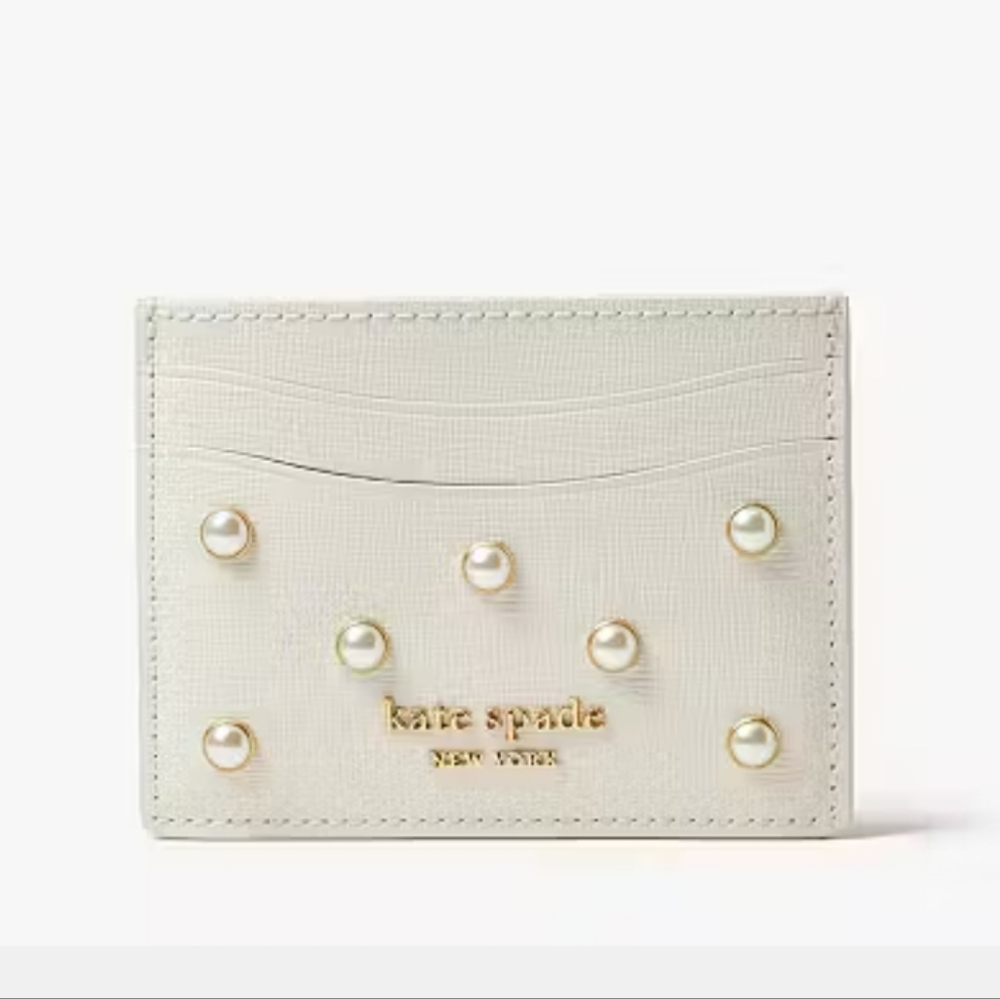 Kate Spade Pearl Embellished Card Holder